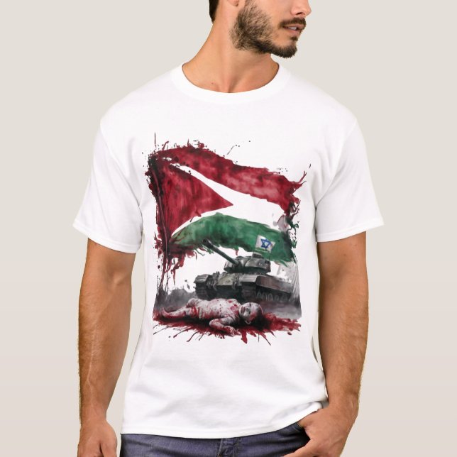 Camiseta Palestina Libre: Apoyen los Derechos Humanos (Anverso)