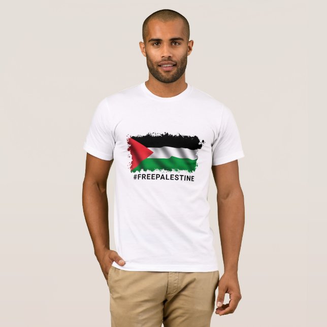 Camiseta Palestina libre, bandera palestina, solidaridad (Anverso completo)