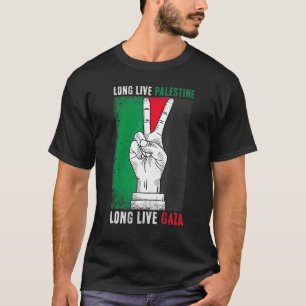 Camiseta Palestina Libre con bandera de Gaza viva con bande