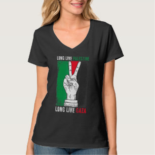 Camiseta Palestina Libre con bandera de Gaza viva con bande