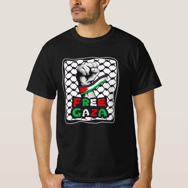 Camiseta Palestina Libre de Gaza (Anverso)