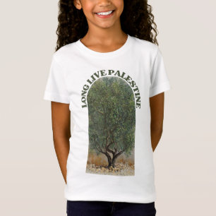 CAMISETA PALESTINA LIBRE DE OLIVOS PALESTINOS DE LARGA VIDA
