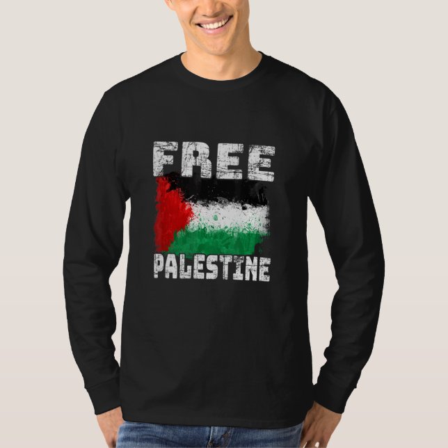 Camiseta Palestina Libre Gaza Bandera Palestina Árabe (Anverso)