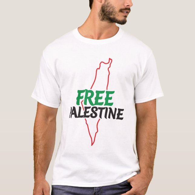 Camiseta Palestina Libre, Gaza Libre, Gaza Libertad (Anverso)