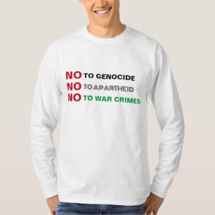 CAMISETA PALESTINA LIBRE NO AL GENOCIDIO DE LOS CRÍMENES DE
