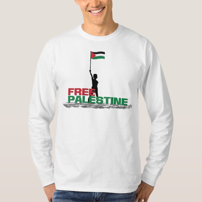 Camiseta Palestina libre, Palestina, bandera palestina, gaz (Anverso)