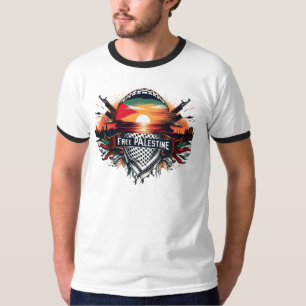 Camiseta Palestina Libre: Tee gráfico de Sunset Freedom