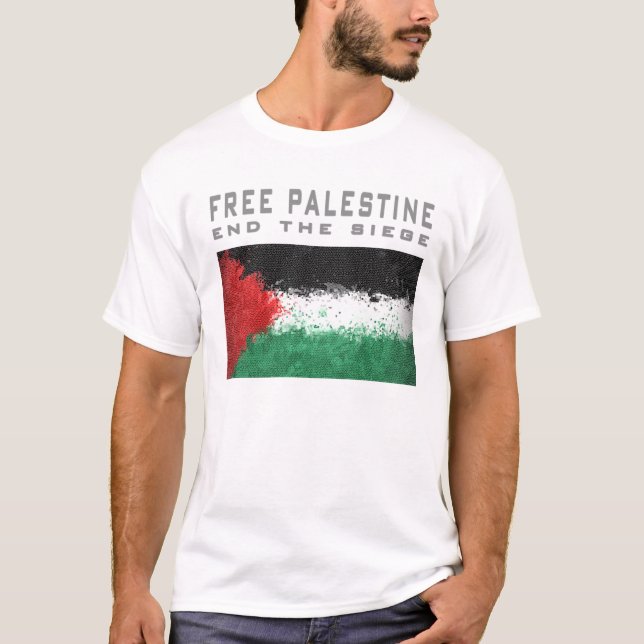 Camiseta Palestina libre - termine el cerco (Anverso)