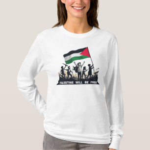 Camiseta palestina será libre, Palestina, bandera palestina