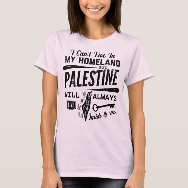 Camiseta Palestina Siempre Vivirá Dentro Del Bloque Mínimo (Anverso)