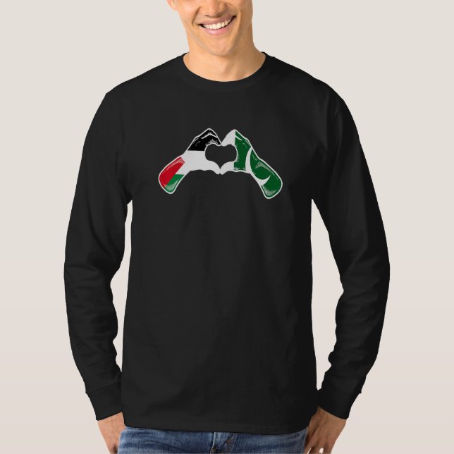 Camiseta Palestine Pakistan Flag  Palestinian Pakistanian H (Anverso)