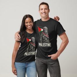 Camiseta Palestine Resistance – Strong Artwork with Flag an