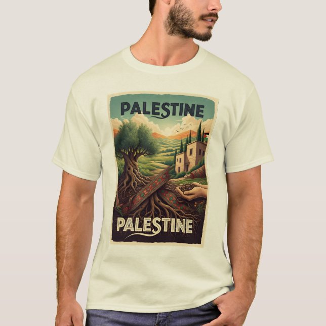 Camiseta Palestine Roots – Olive Tree Heritage T-Shirt (Anverso)