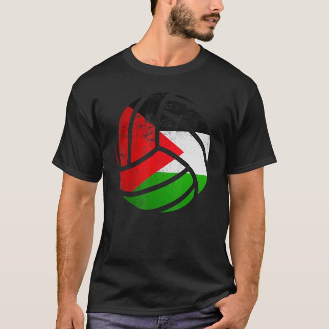 Camiseta Palestine Volleyball Palestinian Flag Volleyball   (Anverso)