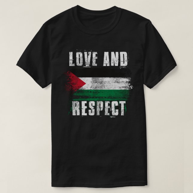 Camiseta Palestino de la bandera de Palestina del amor y   (Diseño del anverso)