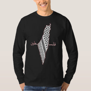 Camiseta Palestinos Mapa de Keffiyeh Escarf árabe Shemagh P