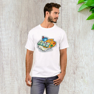 Camiseta Paleta acuarela y pincel de material de arte