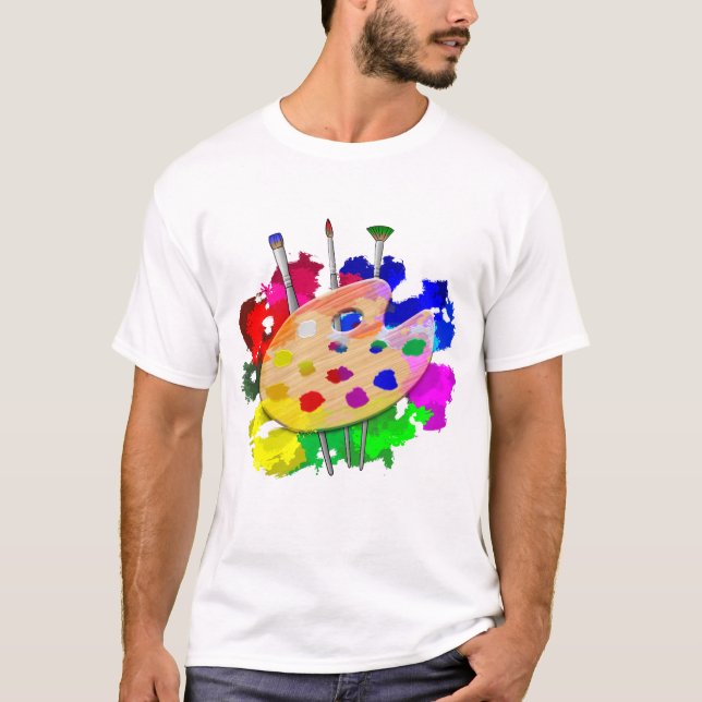 Camiseta Paleta Artista Y Pinceles (Anverso)
