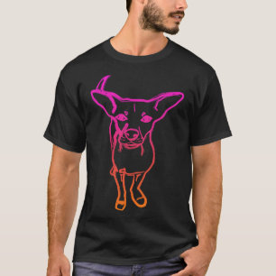 Camiseta Paleta Ay Chihuahua Rosa Ombre