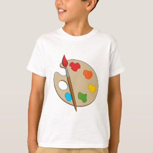 Camiseta Paleta de artista con pincel de pintura