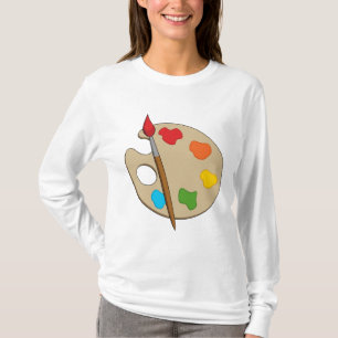 Camiseta Paleta de artista con pincel de pintura