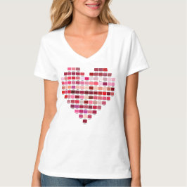 Camiseta Paleta de colores rojos, pantanos rojos con forma 