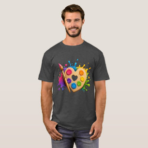Camiseta Paleta de Corazones, Arte de Pintura