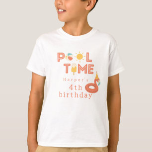 Camiseta paleta de flamenco de verano fiesta de cumpleaños 