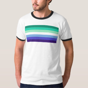 Camiseta Paleta de la bandera de hombres gays inclusiva tra