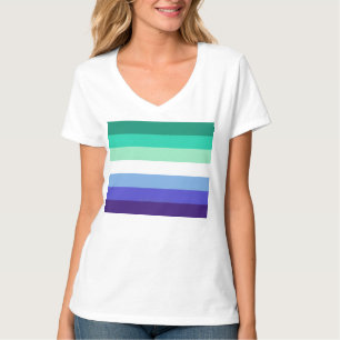 Camiseta Paleta de la bandera de hombres gays inclusiva tra