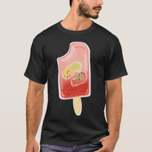 Camiseta Paleta de pescado de fruta fresa piña