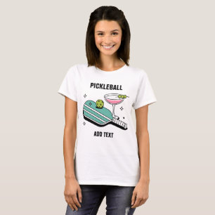 Camiseta Paleta de Pickleball y Cóctel