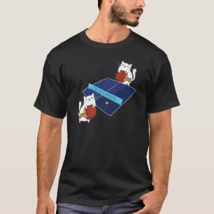 Camiseta Paleta de Ping Pong Damas Gato Jugadora de Tenis d