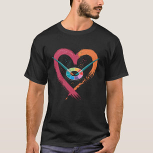 Camiseta Paleta de pintura y pinceles corazón profesor de a