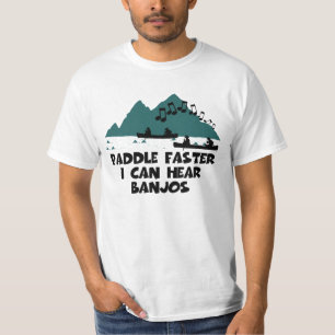 Camiseta Paleta más rápidamente puedo oír los banjos