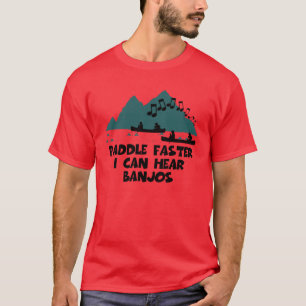 Camiseta Paleta más rápidamente puedo oír los banjos