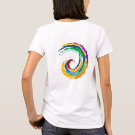 Camiseta "Paleta vibrante: diseño de redondeo multicolor"