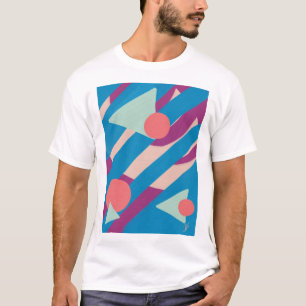 Camiseta Paleta vintage de formas de aceite geométrico