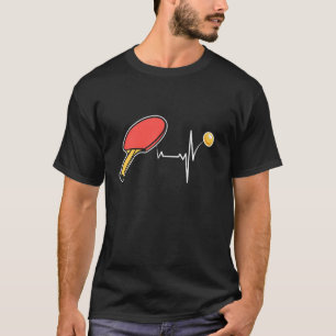 Camiseta Paleta y Pelota de Tenis de Mesa Latido de Ping Po