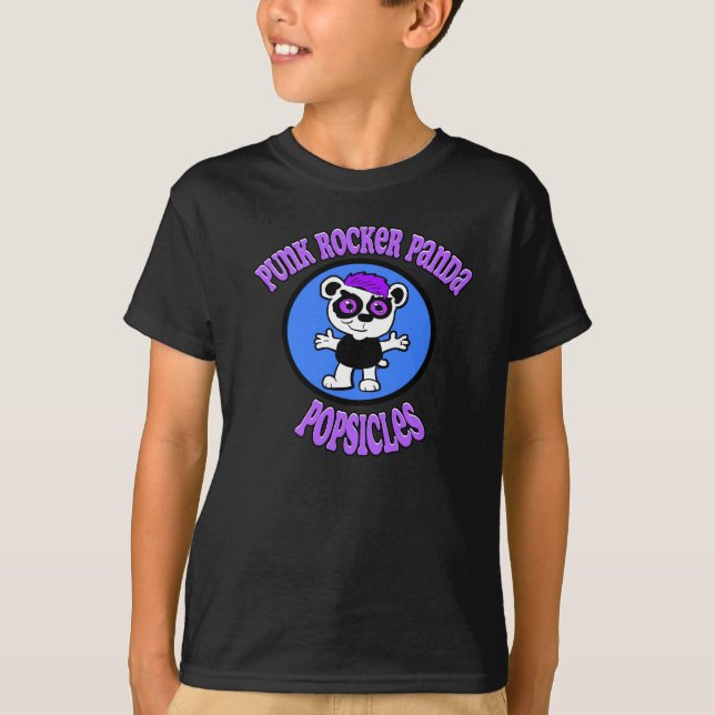Camiseta Paletas de Panda Rocker Punk (Anverso)