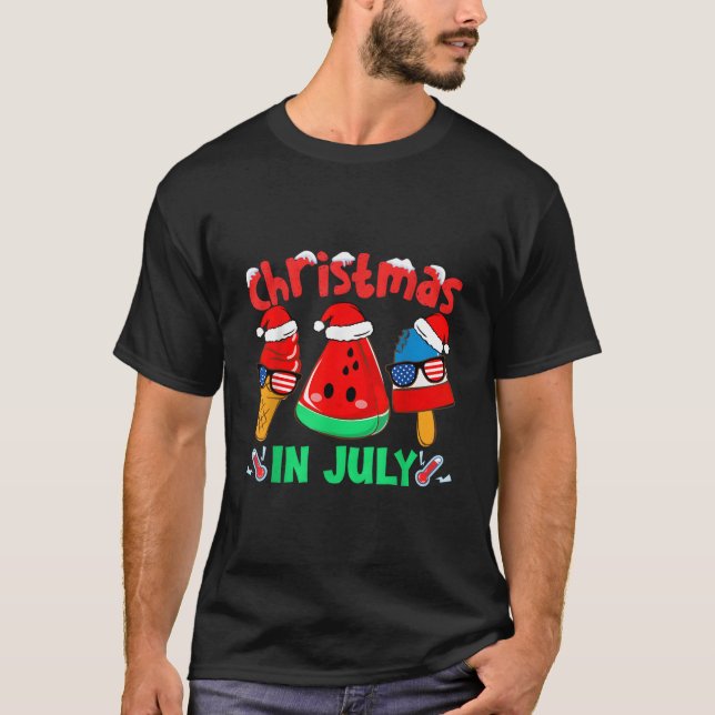 Camiseta Paletas de sandía de Santa en julio (Anverso)