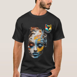 Camiseta Palette Knife Arte Acrílico - Diseño Textil Audaz