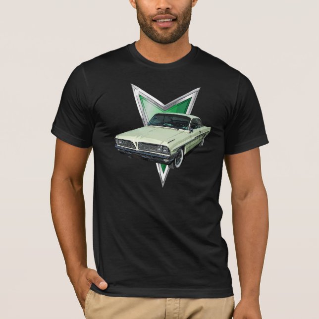 Camiseta Palidezca - ponga verde Pontiac 1961 Ventura en la (Anverso)