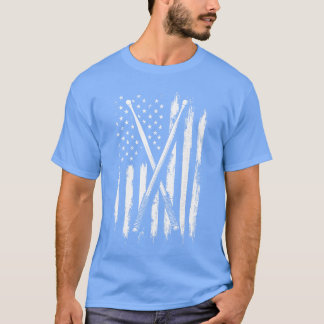 Camiseta Palillos de tambor con bandera americana USA Bater