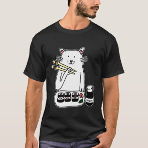 Camiseta Palillos para Maki y Nigiri Sushi de Gato Adorable