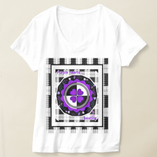 Camiseta Paliza a los corazones púrpura de B&W