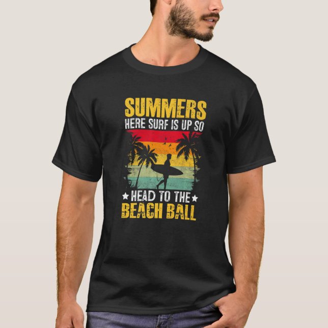 Camiseta Palm And Sun Beach Ball Summer Vacation (Anverso)
