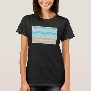 Camiseta Palm Bay Florida Retro FL Waves Beach Souvenir