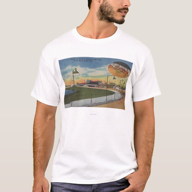 Camiseta Palm Beach, FL - club de la perrera, pista de (Anverso)