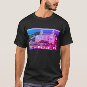 Camiseta Palm Beach, Florida - Foto de Vintage Skyline